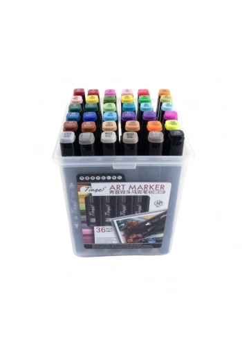 Tinge Art Marker Plastik Çantalı Seti 36lı MS 818