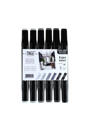 Tinge Marker 6lı Cool Grey