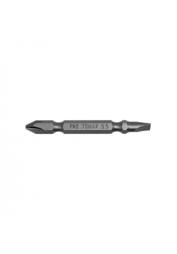 TOMAX Çift Taraflı Yıldız Düz Bits Uç PH2-SL5.5 65 mm
