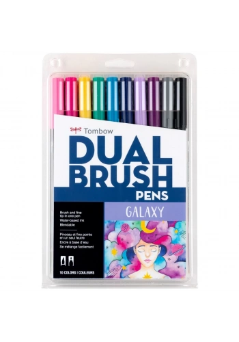 Tombow Dual Brush Pen Kalemi Seti Galaxy Renkler 56188 10 Renk