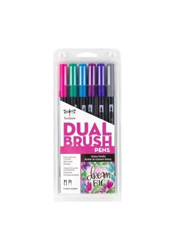Tombow Dual Brush Pen Kalemi Seti Galaxy Renkler 56212 6 Renk