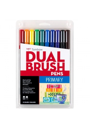 Tombow Dual Brush Pen Kalemi Seti Primary Renkler 56167 10 Renk