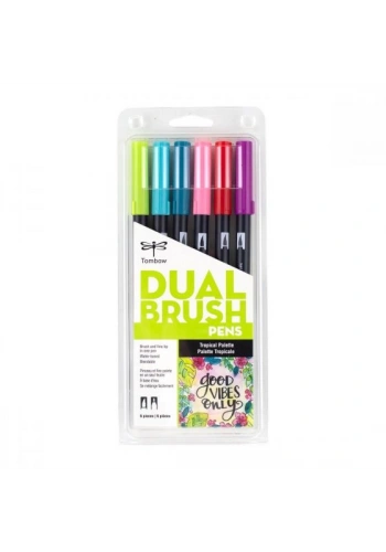 Tombow Dual Brush Pen Kalemi Seti Tropical Renkler 56211 6 Renk
