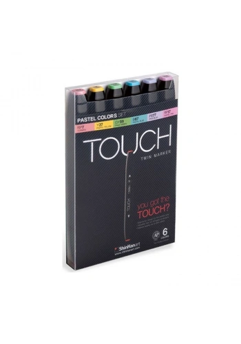 Touch Twin Marker Seti 6 Renk PASTEL RENKLER