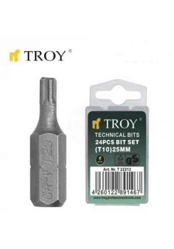 Troy 22214 Bits Uç Seti (T15x25mm, 24 Adet)