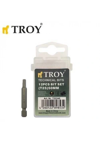 Troy 22245 Torx Bits Uç Seti (T 25x50mm)
