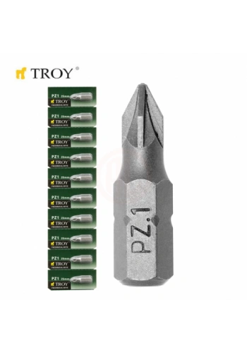 Troy 22253-10 Bits Uç Seti (PZ1x25mm, 10Adet)