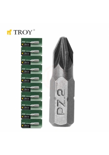Troy 22254-10 Bits Uç Seti (PZ2X25mm, 10Adet)
