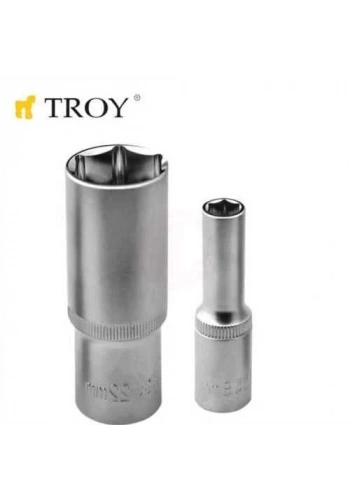 Troy 26111 1/2 İnç Lokma (Ölçü 12mm-Ø16,5mm-Uzunluk 50mm)