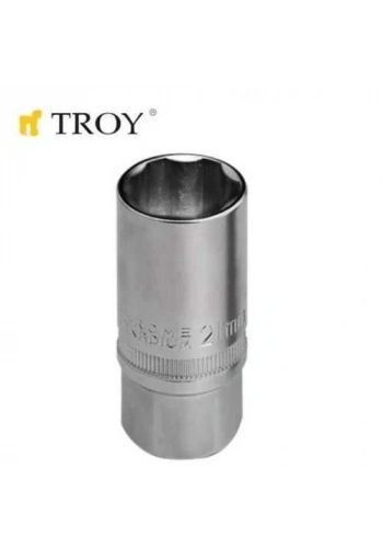 Troy 26126 1/2 İnç Buji Lokması (Ölçü 21mm-Çap 27,8mm-Uzunluk 65mm)