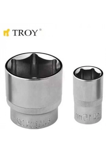 Troy 26183 1/2 İnç Lokma (Ölçü 11mm-Çap 21,8-Uzunluk 38mm)