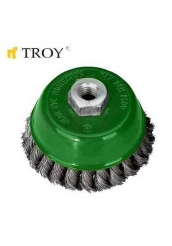Troy 27707-100 Burma Telli Çanak Fırça (100mm)