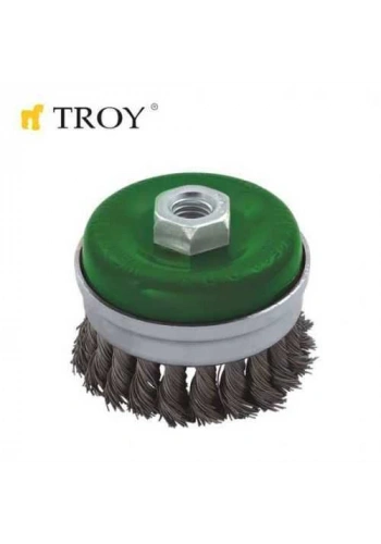Troy 27708-75 Burma Telli Kuşaklı Çanak Fırça (75mm)