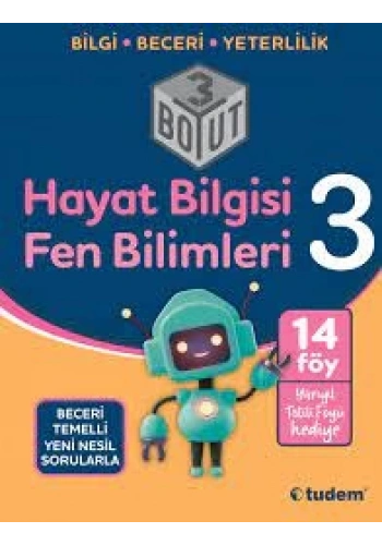 Tudem 3.Sınıf Hayat Bilg.+ Fen Bilimleri 3 Boyut