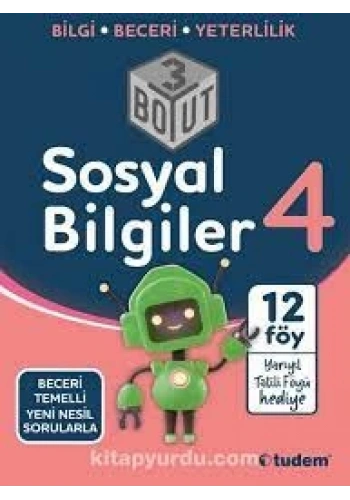 Tudem 4.Sınıf Sosyal Bilgiler 3 Boyut