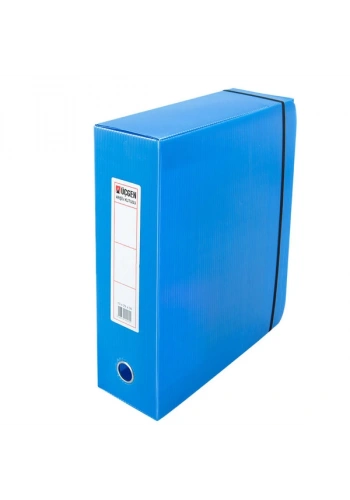 Üçgen Proje Kutusu Plastik Lastikli Battal 29x36x10 Mavi