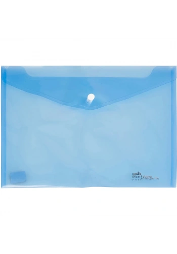 Umix Çıtçıtlı Şeffaf Zarf Dosya Mavi Eco U1120P-MA-ECO