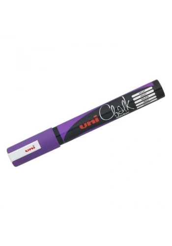 Uni Chalk 1.8-2.5 mm Yuvarlak Uç Su Bazlı Sıvı Tebeşir Kalemi Mor