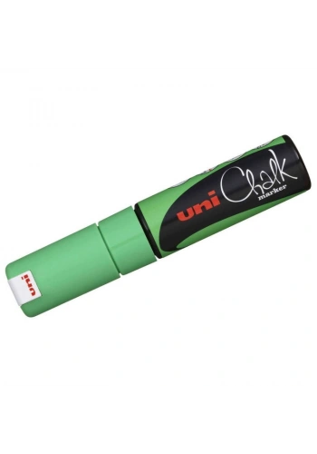 Uni Chalk 8 mm Kesik Uç Su Bazlı Sıvı Tebeşir Kalemi Fosforlu Yeşil
