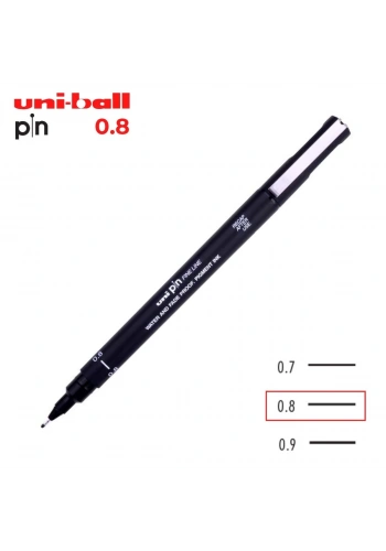 Uni Pin 200 Teknik Çizim Kalemi Siyah 0.8mm