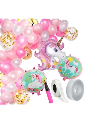 Unicorn Partisi Zincir Balon Yapım Seti