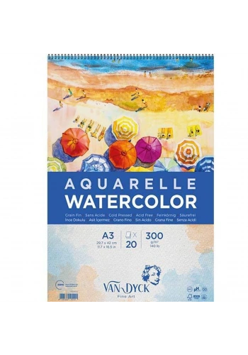 Van Dyck Aquarelle Suluboya Defteri A3 300gr 20 Yaprak