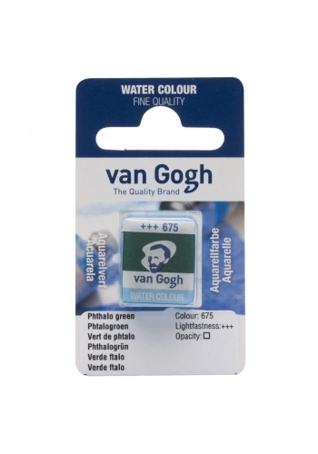 Van Gogh Watercolour Pan Phthalo Green 675