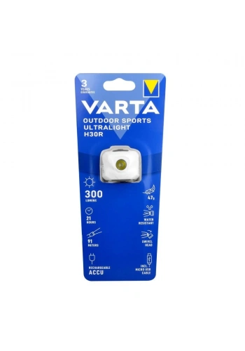Varta 18631101401 Outdoor Sports Ultralight H30R Beyaz Şarjlı Kafa Feneri
