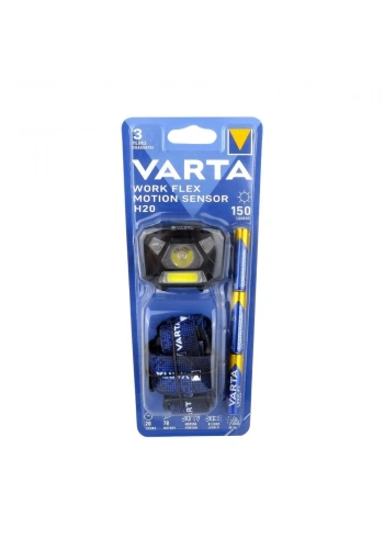 Varta 18648 Work Flex MotionSensor H20 Hareket sensörlü Kafa Feneri 3AAA