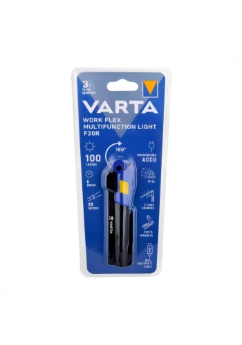 Varta 18649 Work Flex Multifunction Light F20R Şarjlı Çalışma Feneri