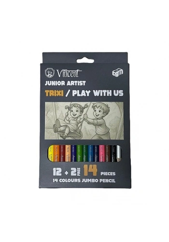 Vincent Trixi Üçgen Jumbo Kuruboya 13lü 14 Renk