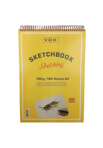 Vox Art Sketchbook Eskiz Defter A3 100gr 100yp İvory Krem