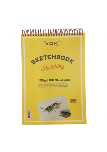 Vox Art Sketchbook Eskiz Defter A4 100gr 100yp İvory Krem