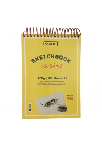 Vox Art Sketchbook Eskiz Defter A5 100gr 100yp İvory Krem