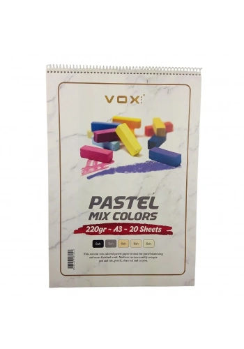 Vox Art Sketchbook Pastel Mix Colors A3 220gr 20 Yaprak
