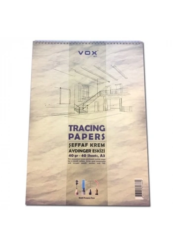 Vox Aydinger Eskiz Defteri Sarı A3 40 Gr 40 Sayfa