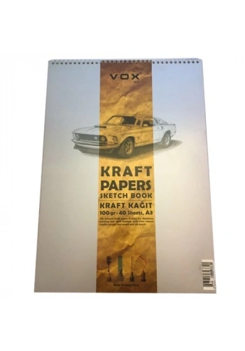 Vox Kraft Çizim Defteri A3 100 Gr 40 Sayfa