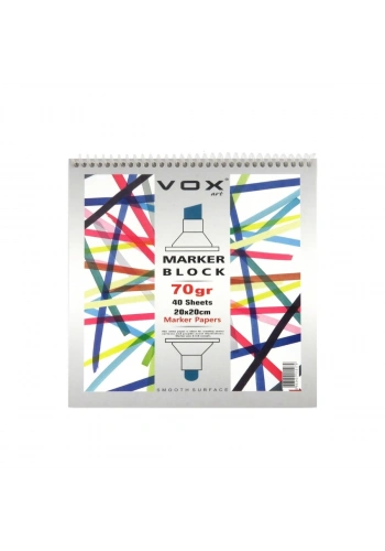 Vox Marker Çizim Defteri 20x20cm 70gr 40yp