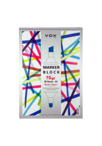 Vox Marker Çizim Defteri A3 70gr 40yp