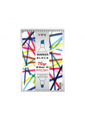 Vox Marker Çizim Defteri A5 70gr 40yp