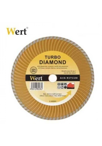 Wert 2712-115 Turbo Kanallı Elmas Testere (115mm)