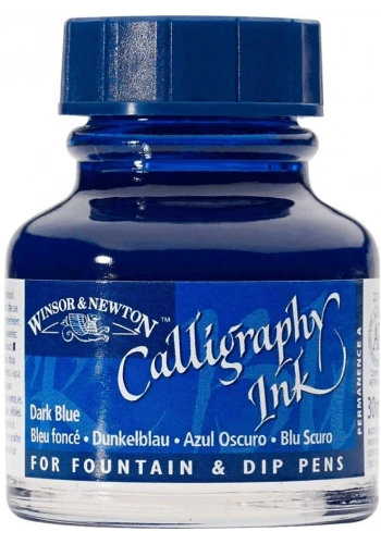 Winsor Newton Calligraphy Ink Kaligrafi Mürekkebi 30ml Dark Blue
