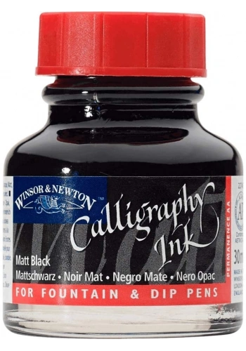 Winsor Newton Calligraphy Ink Kaligrafi Mürekkebi 30ml Matt Black