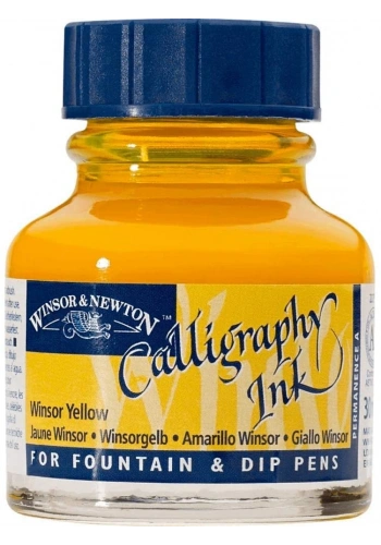 Winsor Newton Calligraphy Ink Kaligrafi Mürekkebi 30ml Winsor Yellow