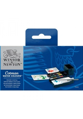 Winsor & Newton Cotman Field Box 1/2 Tablet Sulu Boya Seti 12 Renk
