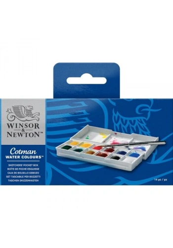 Winsor & Newton Cotman Sketchers Pocket Box 1/2 Tablet Sulu Boya Seti 12 Renk
