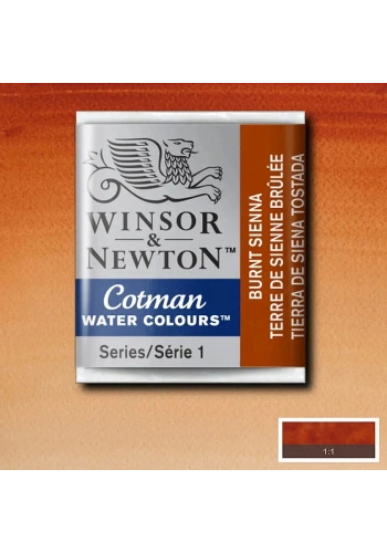 Winsor & Newton Cotman Yarım Tablet Sulu Boya 074 Burnt Sienna