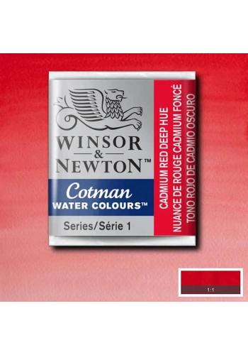Winsor & Newton Cotman Yarım Tablet Sulu Boya 098 Cadmium Red Deep Hue