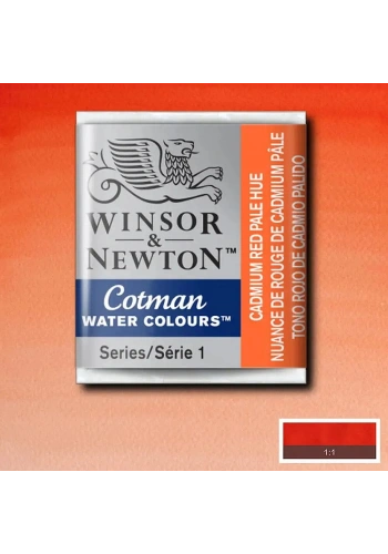 Winsor & Newton Cotman Yarım Tablet Sulu Boya 103 Cadmium Red Pale Hue