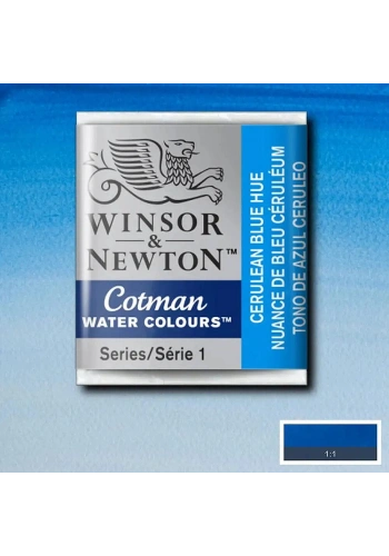 Winsor & Newton Cotman Yarım Tablet Sulu Boya 139 Cerulean Blue Hue